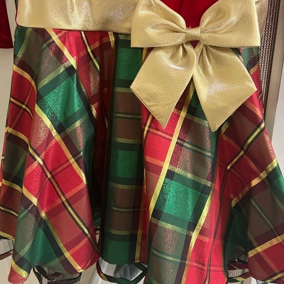 Girls Christmas Velvet Dress - Picture 2 of 5